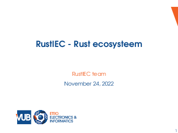 The Rust ecosystem